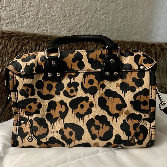👑✅PRICE FIRM✅NO OFFERS 👑COACH Leopard Ocelot Satchel Wild Beast Cross Body Bag - Picture 2 of 16